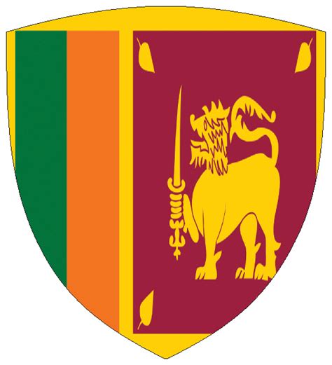 Den namen sri lanka, der auf singhalesisch. Flagge| Sri Lanka (wappenförmig) - Größe: 1