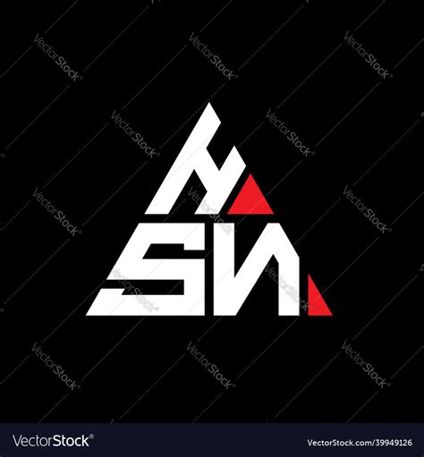 Hsn Triangle Letter Logo Design Royalty Free Vector Image