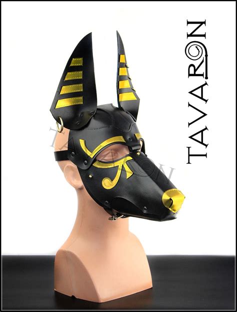 Leather Mask Anubis Leather Fetish Mask Leather Party Mask Etsy