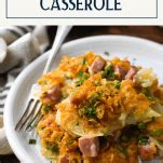 Easter and christmas leftover ham is baked in a cheesy casserole with potatoes and a simple cream sauce. Layered Ham and Potato Casserole - The Seasoned Mom