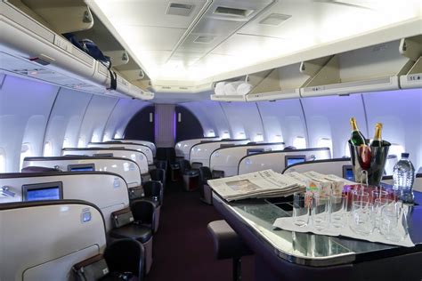 747 cabin is looking and feeling old although it was nice to be one of only 14 upper class passengers on board. Our last ride with Virgin's 747, from Manchester to Atlanta