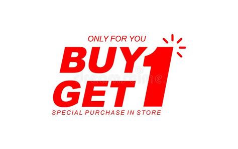 Illustration Vector Of The Buy One Get One Lettering Text Template