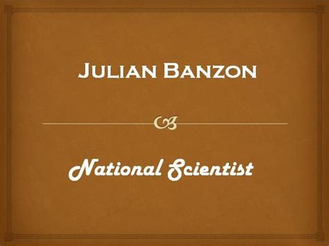Julian Banzon Biography Contribution To Science Peoplaid Profile