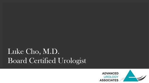 dr luke cho advanced urology associates youtube