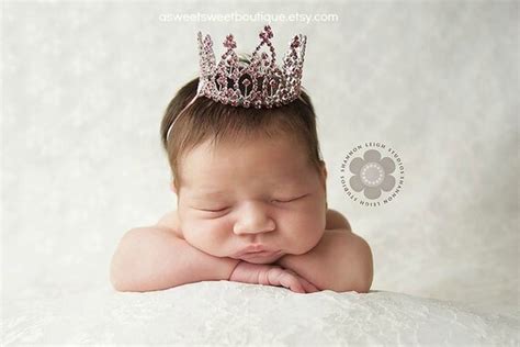 Items Similar To Pink Mini Crown Photo Prop Baby Pink Tiara Baby