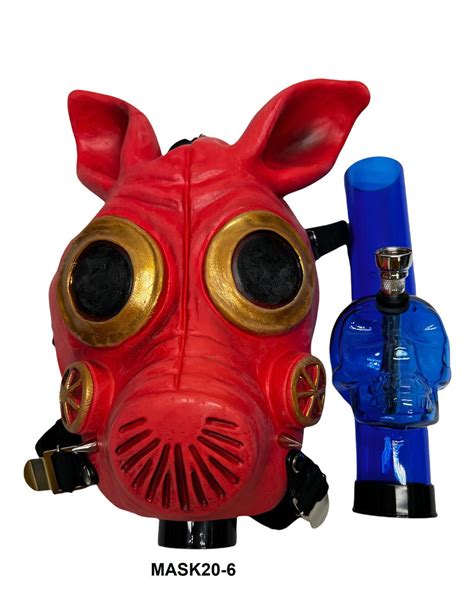 Character Gas Masks With A Pipe 1ct