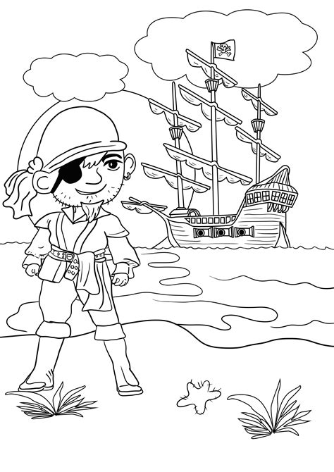 Pirate Coloring Pages For Kids In The Playroom