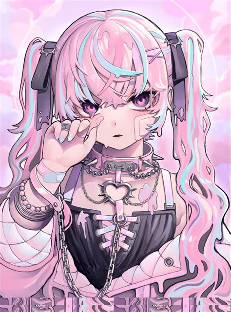 Pastel Goth Anime Girl PFP