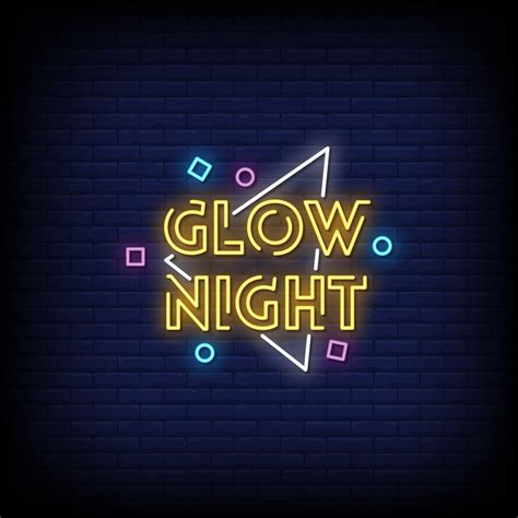 Glow Night Neon Signs Style Text Vector 2241463 Vector Art At Vecteezy