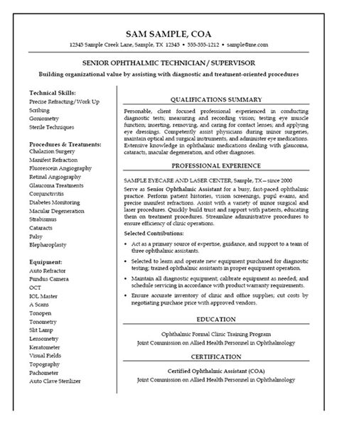 Is a cv right for you? Medical Technician Resume Example