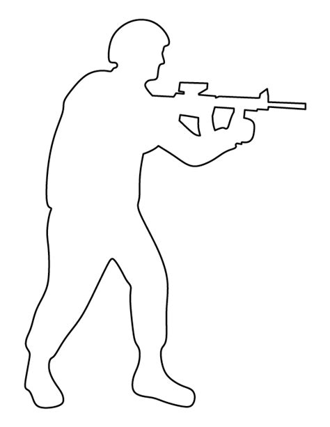 Clipart Outline Of Soldier 20 Free Cliparts Download Images On