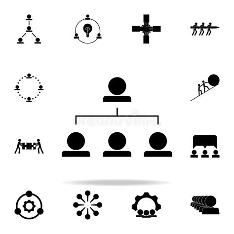 Working Hierarchy Icon Teamwork Icons Universal Set For Web And Mobile