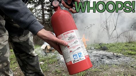 That all depends on where the fire is benjamin. I Used the WRONG Fire Extinguisher - YouTube