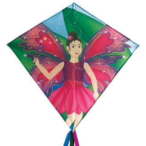 In The Breeze Fairy 30 Inch Diamond Kite Fun Easy Flying Kite