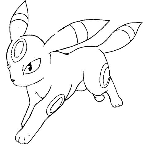 Pokemon Umbreon 4 Coloring Page Anime Coloring Pages