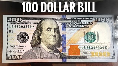 New 100 Dollars Bill Usa United States One Hundred