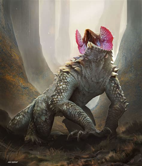 Lizard Creature Max Duran Fantasy Creatures Art Fantasy Beasts