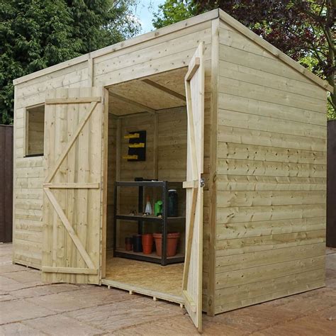 10 X 6 Warwick Shiplap Pressure Treated Pent Shed Shedsfirst