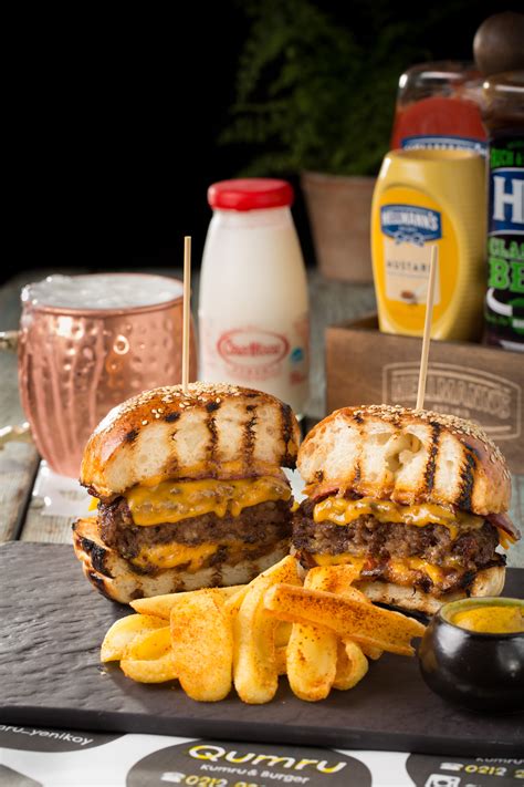 Banco de imagens Hamburger comida rápida prato comida frita