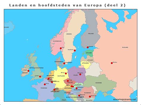 Topografie Landen En Hoofdsteden Van Europa Deel Topomania Net
