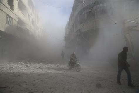 Syrian Russian Jets Bomb Residential Areas In Eastern Ghouta