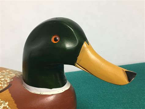 Emson Duck Decoy Hand Carved Wooden Duck Decoy Hunting Decoy Drake