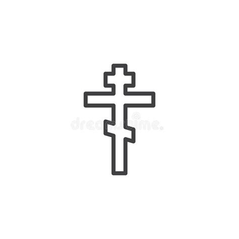 L nea Cruzada Icono De La Religi n Ilustración del Vector Ilustración