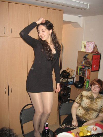 Partying Woman On A Chair Wearing Nude Pantyhose A Tumbex