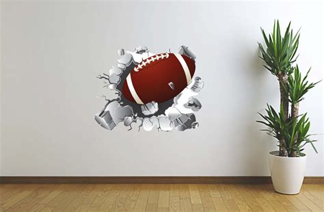 Football Wall Decal Football Decor Vinyl Wall Graphics Removable Sticker Football Wall Art