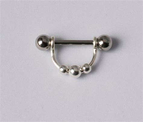 1 Sterling Silver Nipple Ring Unique Bead Nipple Piercing Etsy
