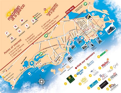 Mazatlan At A Glance Guía Turística City Map