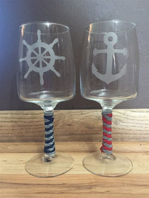 Sailing Wine Glasses Nautical Wine Glasses Perfect T For Etsy