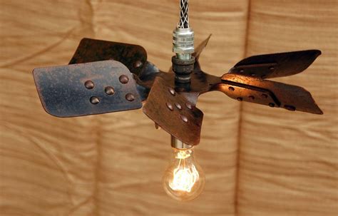 Steampunk Lighted Ceiling Fan Flush Mount Lafitte 52 In Gold Stone
