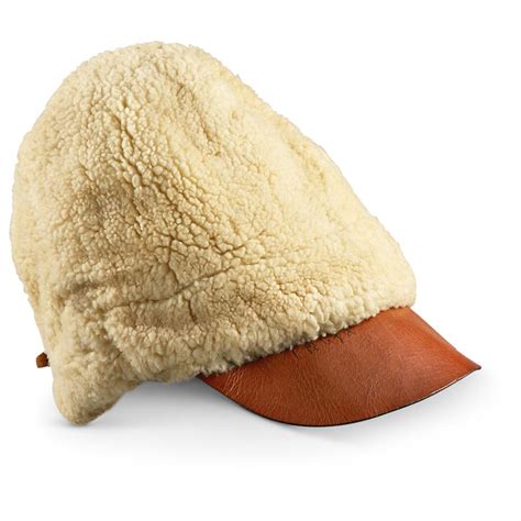 Used Finnish Military Surplus Wwii Fleece Wool Winter Hat Khaki