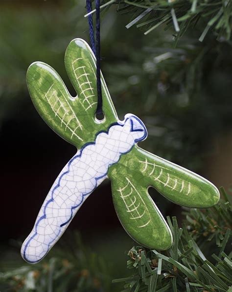 Dragonfly Hanging Ceramic Ornament Christmas Ornaments To Make