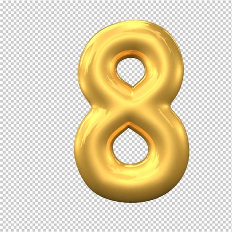 Premium Psd Number 8