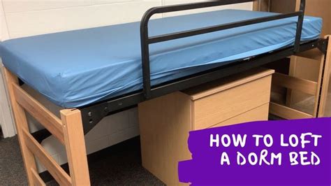 How To Loft A Dorm Bed At K State Youtube Dorm Room Bedding Dorm Bedding Lofted Dorm Beds