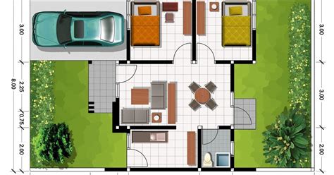 contoh denah rumah minimalis beserta ukurannya disain rumah kita