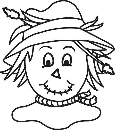Printable Scarecrow Coloring Page For Kids Scarecrow Coloring Page