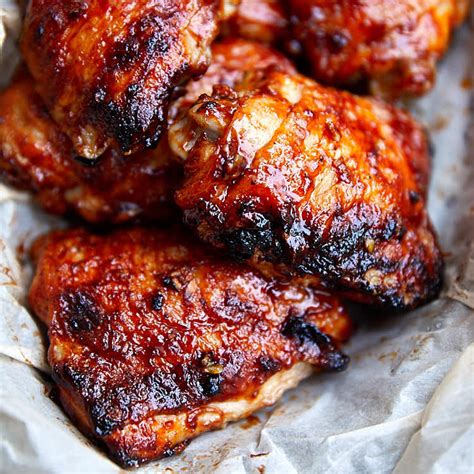 Baked Bbq Chicken Thighs Craving Tasty