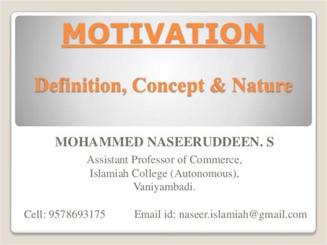 Motivation Meaning Definition And Nature