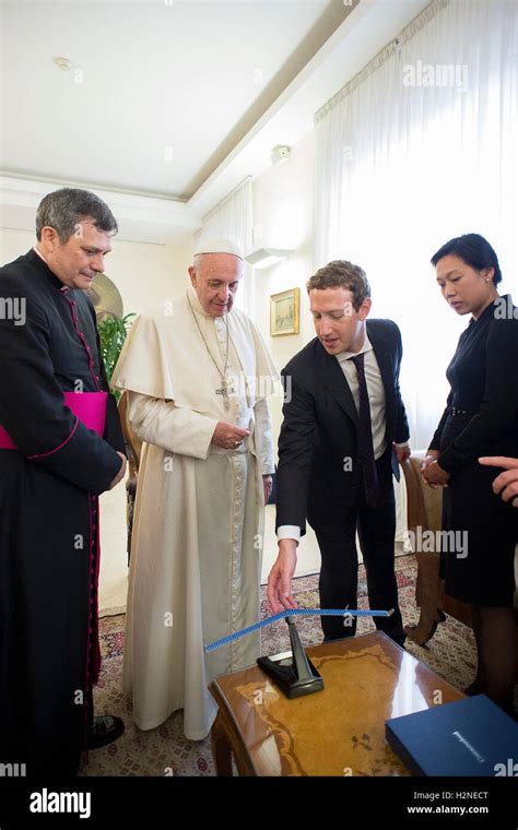 Pope Francis Meets Facebook Founder And Ceo Mark Zuckerberg And His