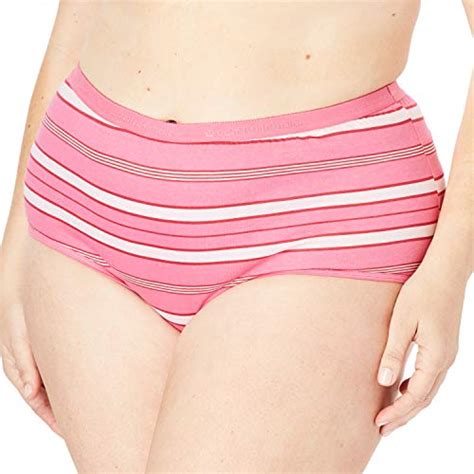 comfort choice women s plus size 5 pack pure cotton full cut brief buy online in uae