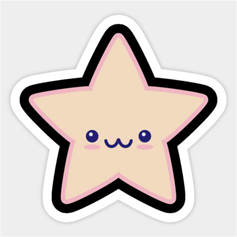 Kawaii Star Kawaii Star Illustration Sticker Teepublic