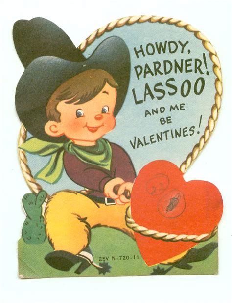 Vintage Cowboy Valentine Kitschy Kitschy Coo