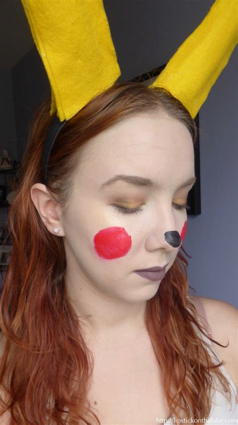 Halloween Fun Easy Pikachu Makeup Lipstick On The Lake