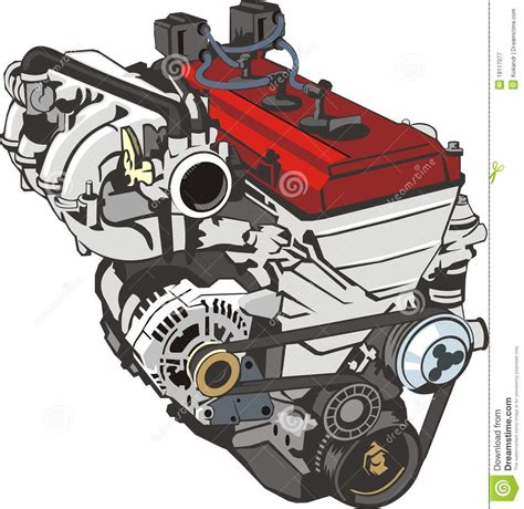 Car Engine Stock Vector Image Of Collector Block Detail 18117077
