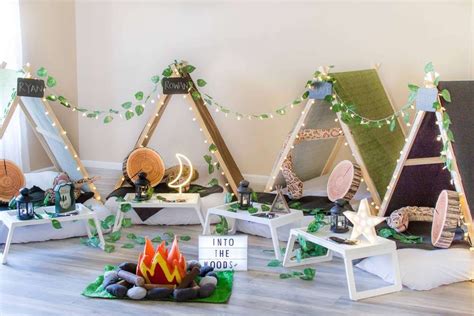Camping Summer Camp Birthday Party Ideas Photo 2 Of 8 Teepee