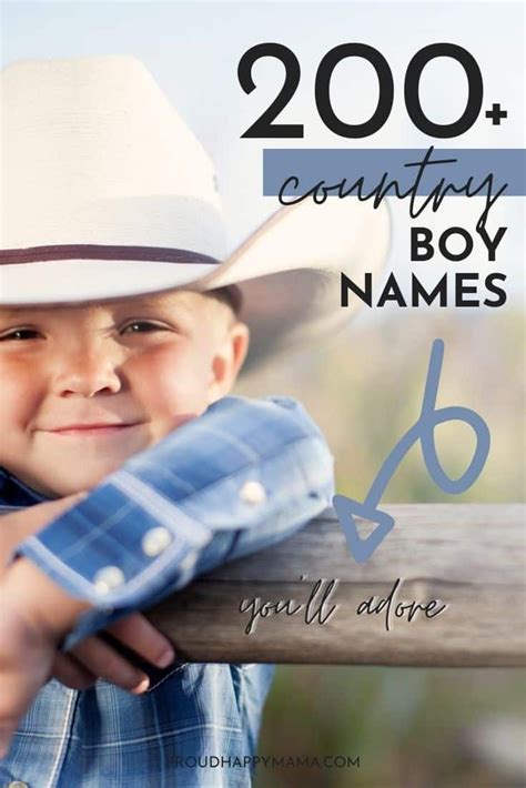 Charming And Strong Country Boy Names