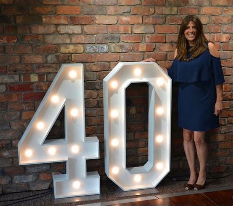 Our Gorgeous Client And Her Super Sparkly 40 Light Up Numbers Diy Birthday Number Diy Birthday